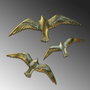 Aberto Design Flying Seagulls - 1 Decoración de Pared Dorada